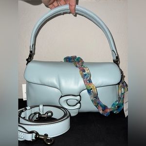 Coach leather pillow tabby with 3 convertible straps